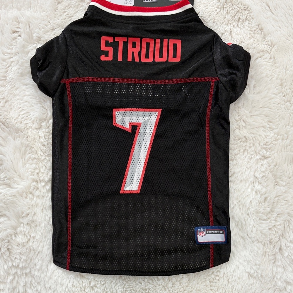 NFL Houston Texans Black Pet Jersey,Size L - Picture 7 of 16